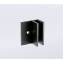 100cm Wall to Wall Frameless Shower Screen with Black Brackets and SS Hinges, Square Double Pull Handle