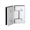 100cm Frameless Diamond Shower Screen with Chrome Brackets and SS Hinges, Square Knob Handle