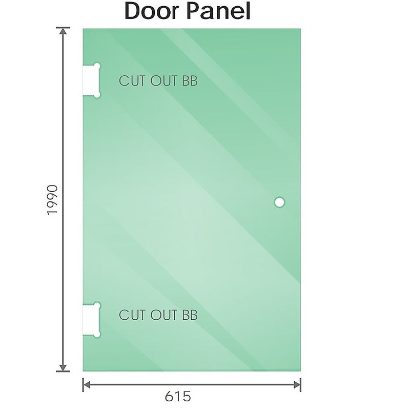 100cm Frameless Diamond Shower Screen with Chrome Brackets and SS Hinges, Round Knob Handle