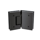 100cm Frameless Diamond Shower Screen with Black Brackets and SS Hinges, Round Knob Handle