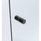 100cm Frameless Diamond Shower Screen with Black Brackets and SS Hinges, Round Knob Handle