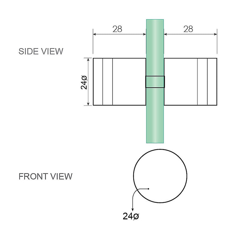 100cm Frameless Diamond Shower Screen with Channels and SS Hinges - Chrome