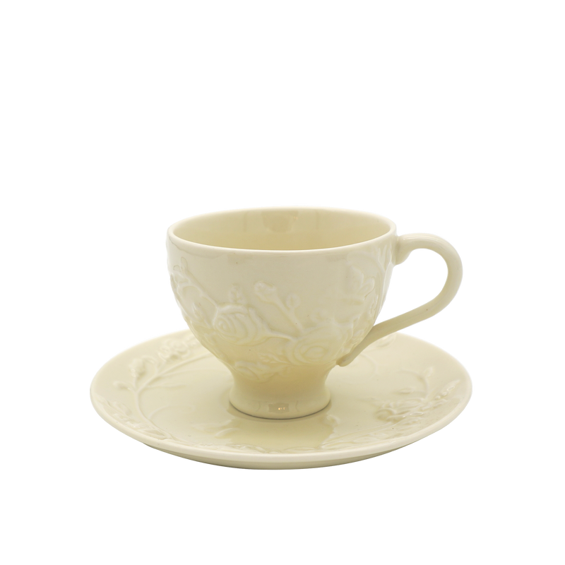 Faubourg Rose Embossed Cup and Saucer - 250ml