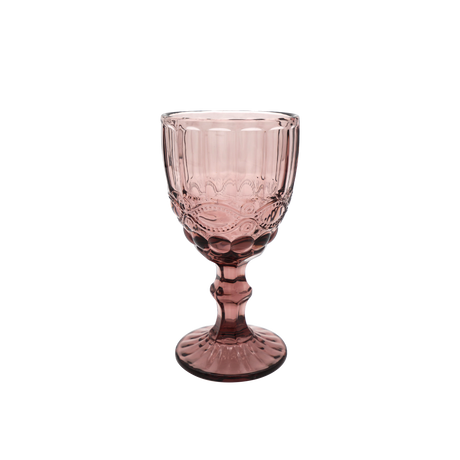 Faubourg Embossed Wine Glass - 310ml purple