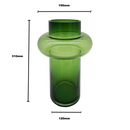 Bamboo Glass Vase - Green L