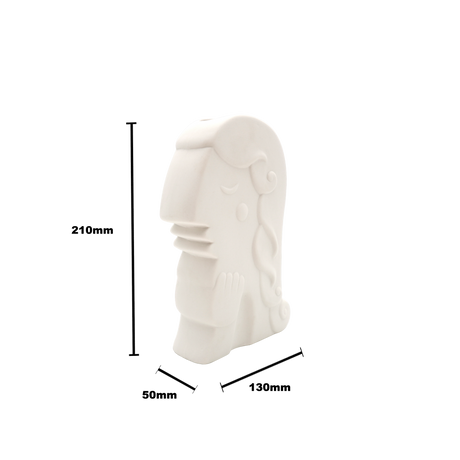 Soie White Ceramic Vase