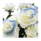 Faux Rose Bouquet Stem blue