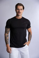 SLIM FIT COTTON TEE BLACK