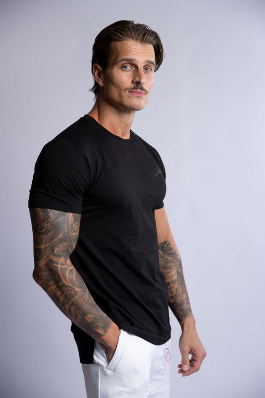 SLIM FIT COTTON TEE BLACK