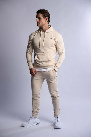 SLIM FIT TERRY JOGGERS BEIGE