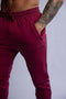 SLIM FIT TERRY JOGGERS BURGUNDY