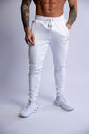 SLIM FIT TERRY JOGGERS WHITE