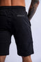 SLIM FIT TERRY SHORTS BLACK