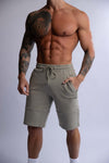 SLIM FIT TERRY SHORTS SAGE