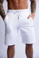 SLIM FIT TERRY SHORTS WHITE