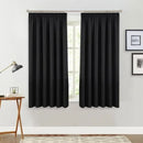 100% Blockout Curtain 137x160cm PINCH PLEAT Blackout High Level Fabric Black