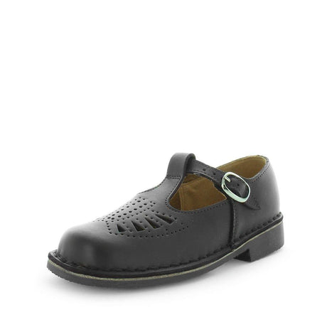 WILDE SCHOOL Girl's JENNY-Jnr School Black/Smooth Shoe 2US