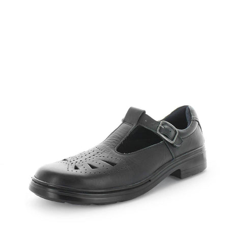 WILDE SCHOOL Girl's JESSE School Black Smooth Shoe 6US