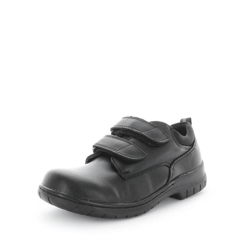 WILDE SCHOOL Girl's JACEN School Black Smooth Shoe 4US