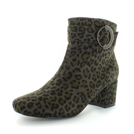 WILDE Women's SAVINA Boots Khaki Leopard Shoe 37EU