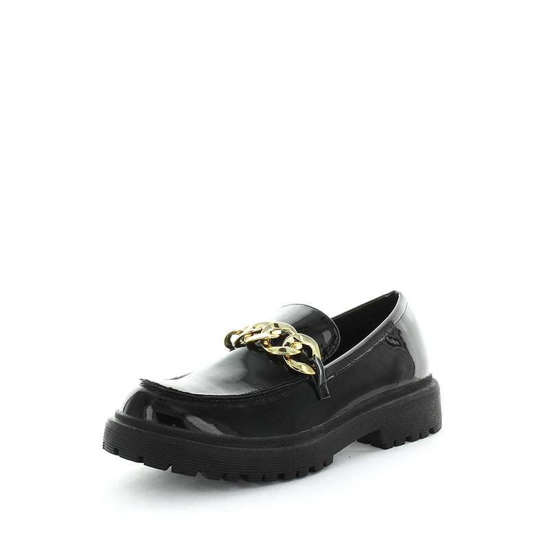 WILDE Women's SWAG Wedges Black Patent Shoe 39EU