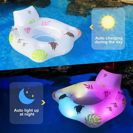 NNEOBA Light-up Inflatable Pool Float Chair