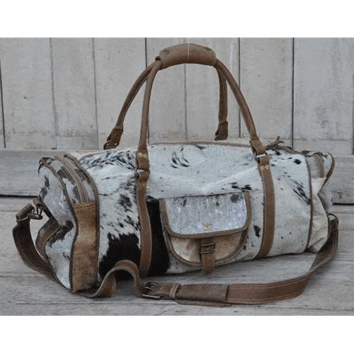 COWHIDE OVERNIGHT BAG