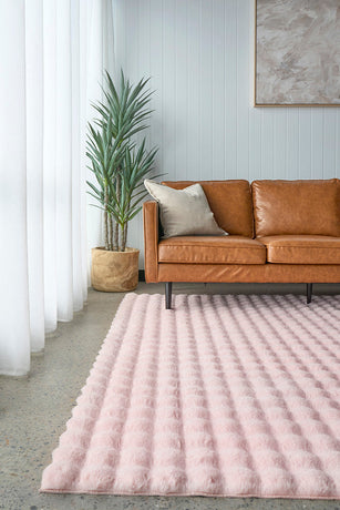 Bubble Washable Rug - Blush 160X100Cm