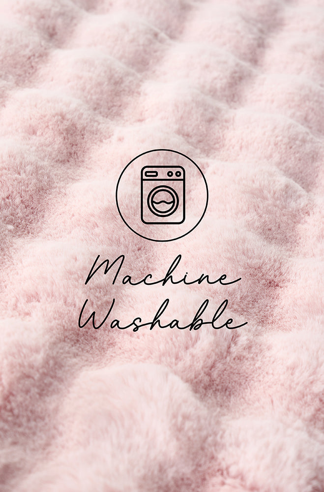 Bubble Washable Rug - Blush 160X100Cm