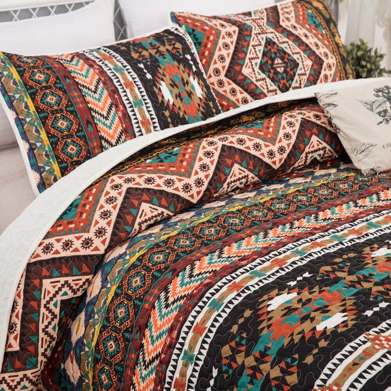 Wow elegent Sunset Daisy 3 Pc Bedspread & Pillow Cover Set