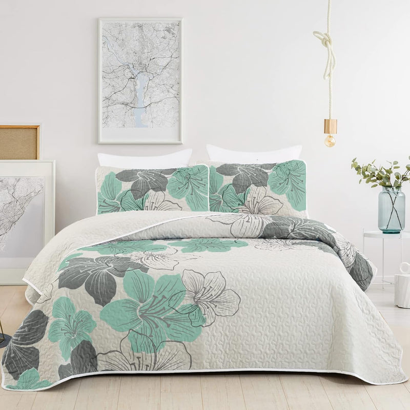 Radiant Quilted Coverlet and Pillowcases Set: Envelop Your Bed in Elegance