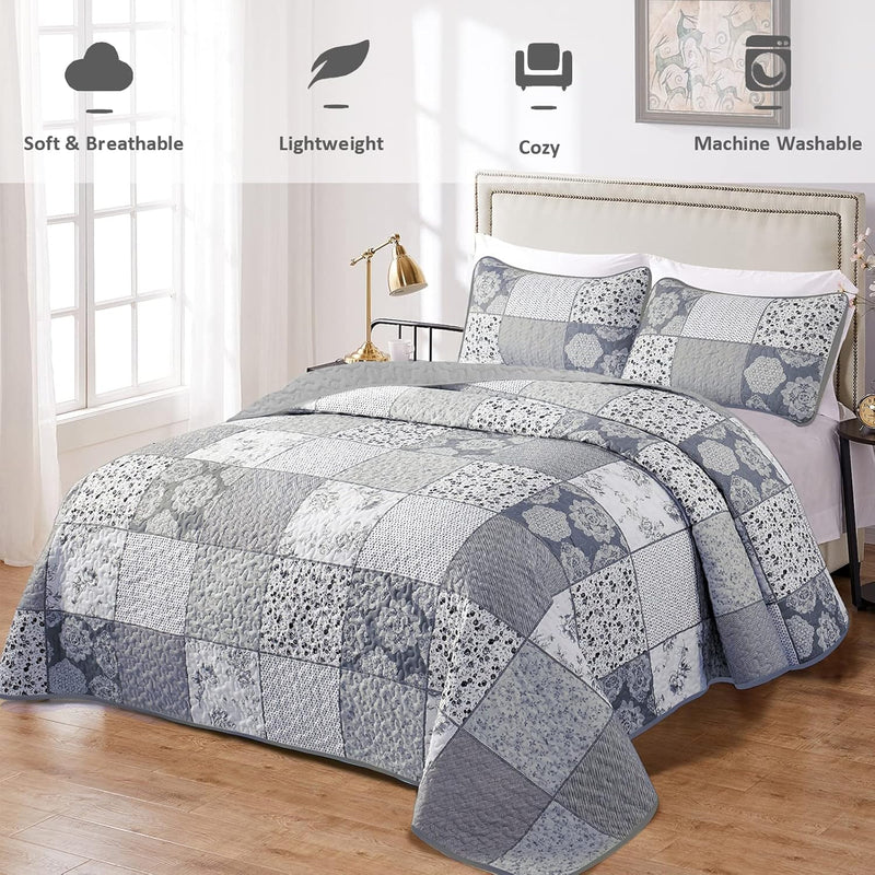 Nurturing Quilted Coverlet and Pillowcases Set: Perfect for Restful Sleep