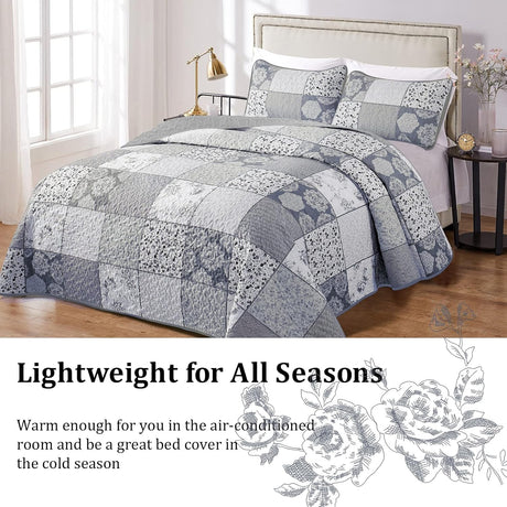 Nurturing Quilted Coverlet and Pillowcases Set: Perfect for Restful Sleep