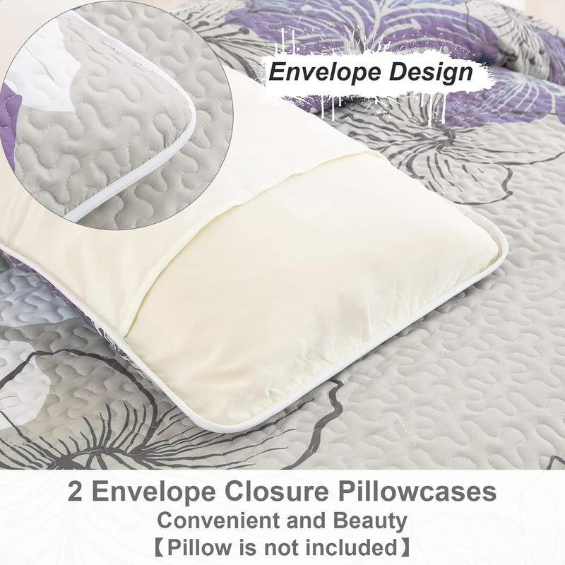 Serene Quilted bedspread and pillowcovers set: Enjoy Tranquil Comfort