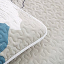 Intricate Quilted Coverlet and Pillowcases Set: Artistry in Every Stitch