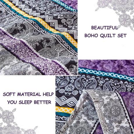 Aesthetic Quilted Bedspread and Pillowcases Set: Unify Your Bedroom's Look