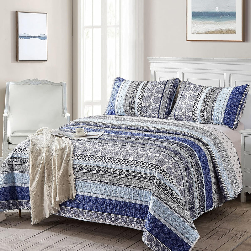 Sophisticated Quilted Coverlet and Pillowcases Set: A Timeless Addition