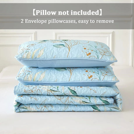 Heavenly Quilted coverlet and pillowcovers set: Cozy and Warm