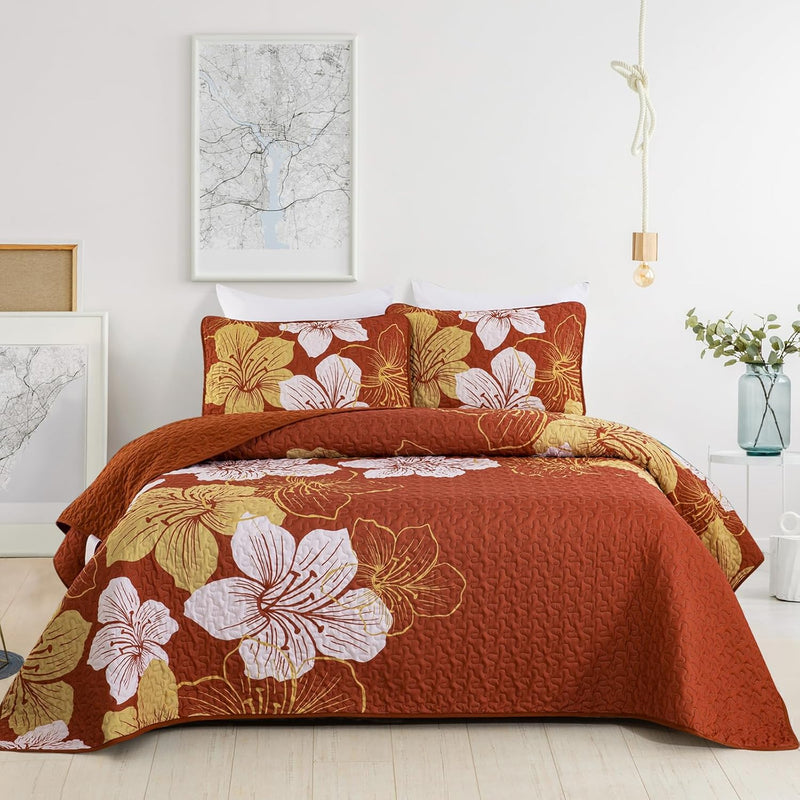 Toasty Quilted bedspread and pillowcovers set: Perfect for Cold Nights