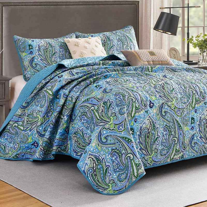 Richly Textured Quilted Coverlet and Pillowcases Set: Embrace the Comfort