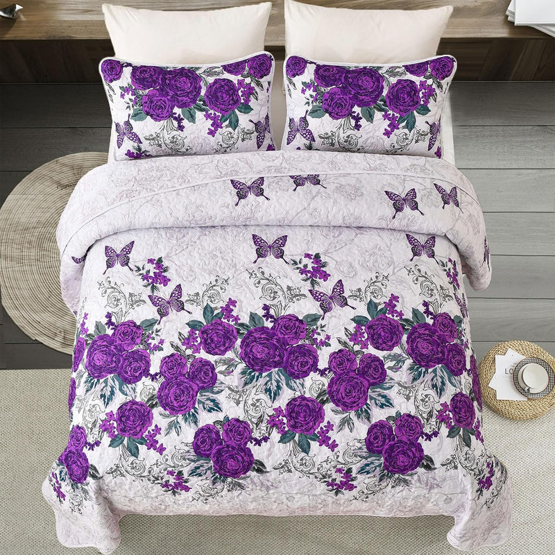 Eclectic Quilted coverlet and pillowcovers set: Add Unique Flair