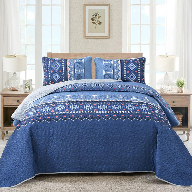 Nature Lover's Quilted bedspread and pillowcovers set: Inspired by the Outdoors