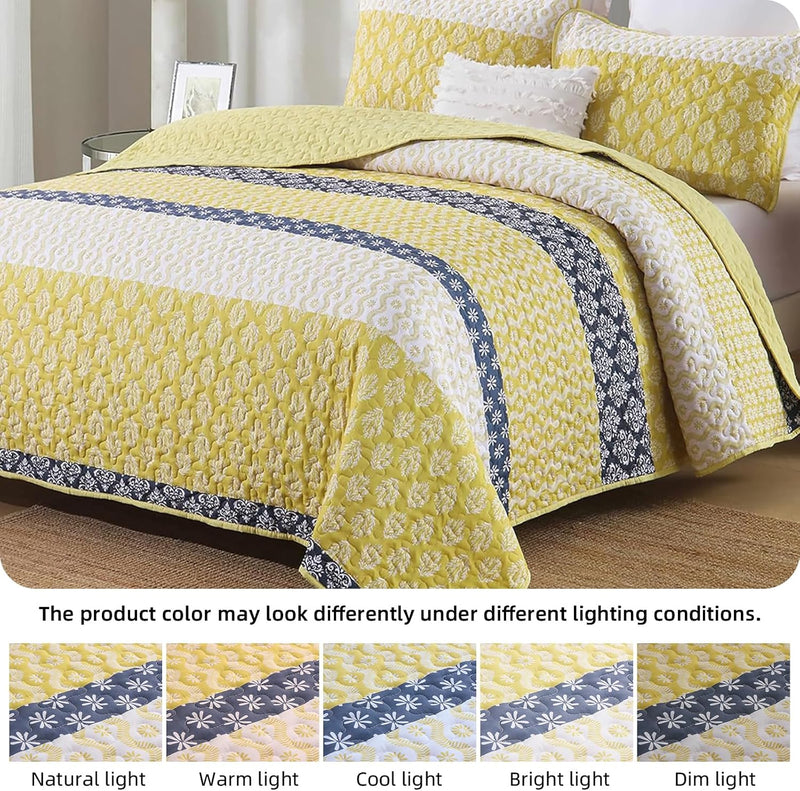 Ornate Quilted coverlet and pillowcovers set: Embellished Beauty