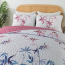 Floral Quilted bedspread and pillowcovers set: Embrace Nature Indoors