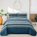 Opalescent Quilted coverlet and pillowcovers set: Shimmering Beauty