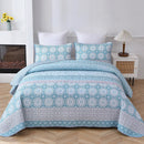 Peaceful Quilted coverlet and pillowcovers set: Relax and Unwind