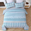 Peaceful Quilted coverlet and pillowcovers set: Relax and Unwind