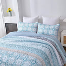 Peaceful Quilted coverlet and pillowcovers set: Relax and Unwind