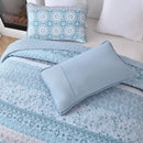 Peaceful Quilted coverlet and pillowcovers set: Relax and Unwind