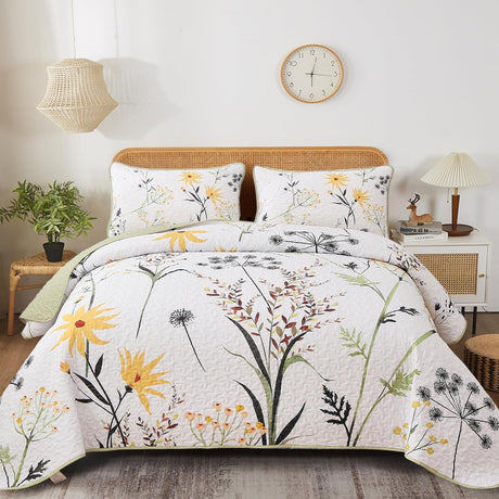 Decorative Quilted Coverlet and Pillowcases Set: Elevate Your Home Decor